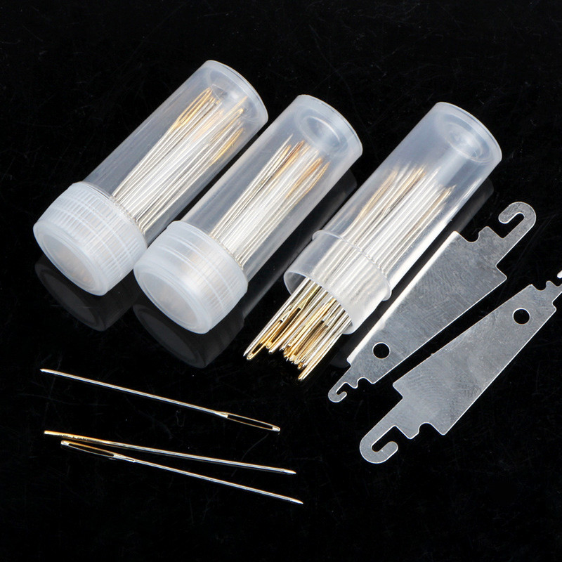 6/12/30 buc Ace pentru cleștare cu punct de cruce Coada de aur Ac tocit Ac orb Vârstnici Orificiu lateral pentru ac DIY Instrumente de cusut