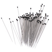 100 vnt. vabzdžių smeigtukų bandinių smeigtukai nerūdijančio plieno su plastikine dėže, skirta mokyklos laboratorijos entomologijos skrodimui