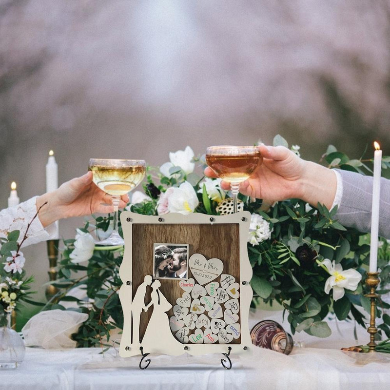 Vestuvių svečių knyga Asmeninis vestuvių dekoravimas Kaimiškas saldžių vestuvių svečių knyga tinka vestuvėms gimtadienio vakarėliams