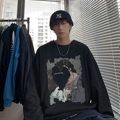 Muška široka bluza s printom