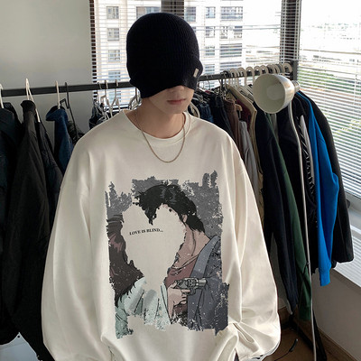 Muška široka bluza s printom