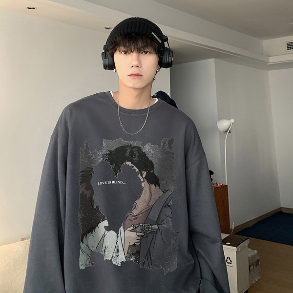 Muška široka bluza s printom