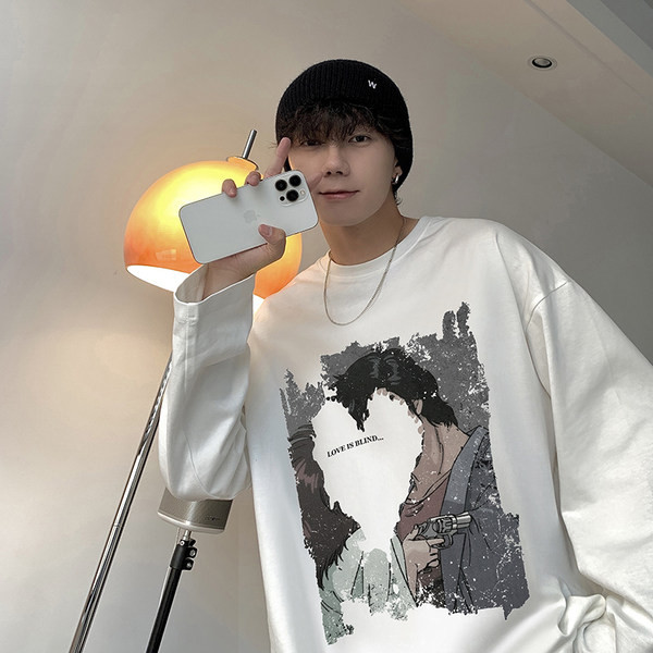 Muška široka bluza s printom