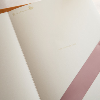 Книги за гости на сватбено тържество Ins Signature за сватбено тържество Синьо-розово Качествени книги с клетва Декларация за любов Сватба Персонализирана