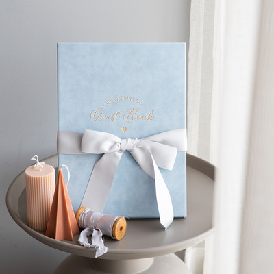 Wedding Favor Ins Signature Svečių knygos vestuvių vakarėliui Mėlyna rožinė Kokybiškos priesaikos knygos Meilės deklaracija Vestuvės suasmenintos