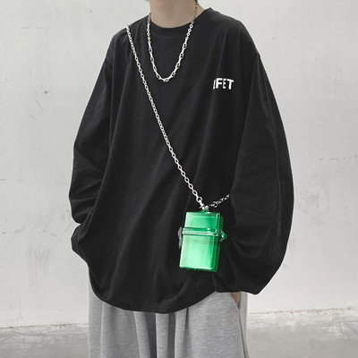 Široka muška bluza s uzorkom O izreza