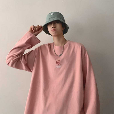 Bluză cu mânecă lungă cu imprimeu largi, pentru bărbați