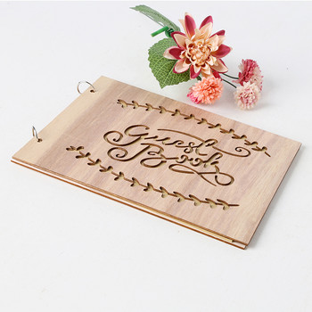 DIY Photo Book Wedding Signaure Wooden Heart Book Personalized Wedding Decoration Rustic Wedding Guestbook Decor party Favorb
