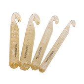 4 buc/set Croșetat de dimensiuni mari, din plastic, transparent, 15 cm lungime, ace de tricotat, instrument de lână groasă