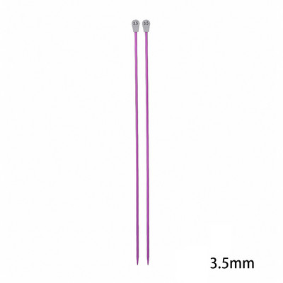 2vnt./rinkinys 35cm 2,0-12mm vienos smailios mezgimo adatos, aliuminio ilgi tiesūs smeigtukai Audimo įrankis "pasidaryk pats" skara, mezgimas atsitiktine spalva