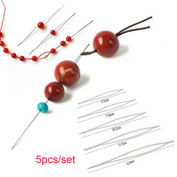 5/6/8Pcs Beading Needles Pins Open Curved Needle for Beads βραχιόλι DIY Εργαλεία κατασκευής κοσμημάτων Χειροποίητες καρφίτσες με κλωστές με χάντρες