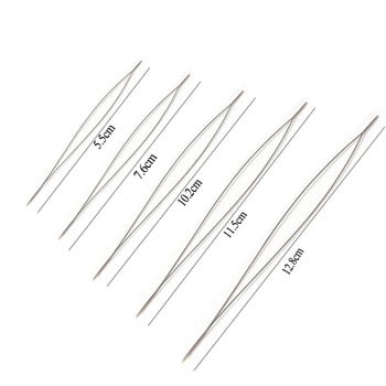 5/6/8Pcs Beading Needles Pins Open Curved Needle for Beads βραχιόλι DIY Εργαλεία κατασκευής κοσμημάτων Χειροποίητες καρφίτσες με κλωστές με χάντρες