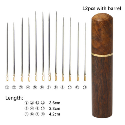 12 tk roostevabast terasest õmblusnõelad külgmised augud käsitsi õmblusnõelad isekeermestavad pimenõelad majapidamises kasutatavad õmblustarvikud