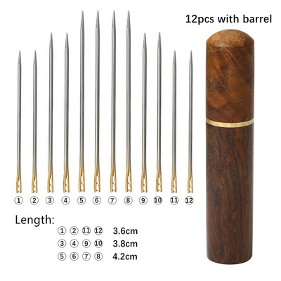 12 tk roostevabast terasest õmblusnõelad külgmised augud käsitsi õmblusnõelad isekeermestavad pimenõelad majapidamises kasutatavad õmblustarvikud