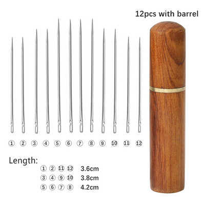 12 tk roostevabast terasest õmblusnõelad külgmised augud käsitsi õmblusnõelad isekeermestavad pimenõelad majapidamises kasutatavad õmblustarvikud