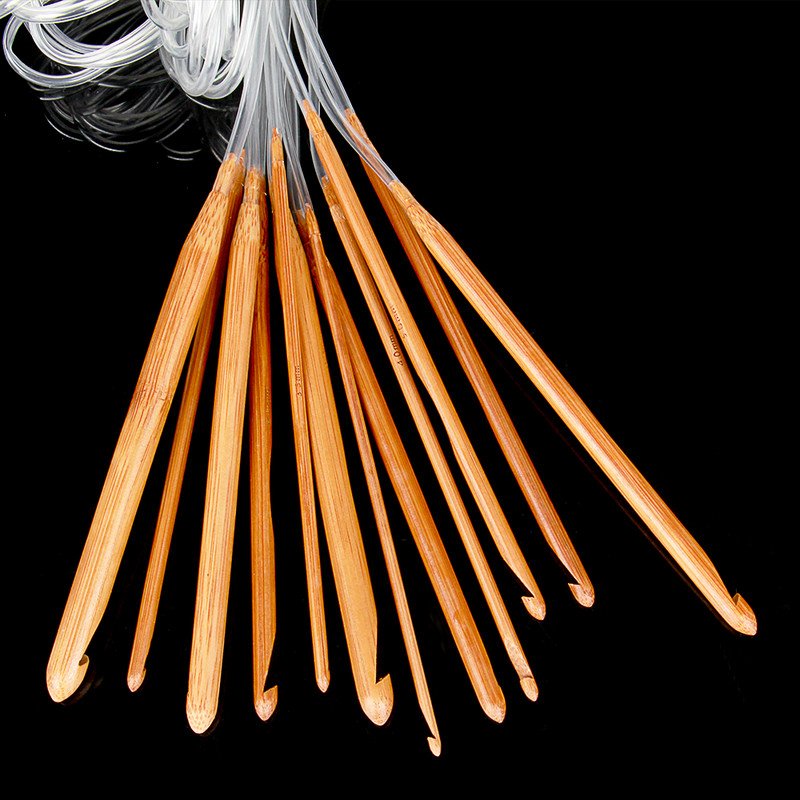 12 τμχ Ανθρακούχο φυσικό μπαμπού Αφγανιστάν Τυνησιακό Σετ βελονάκια πλεξίματος χαλιών 1,2 μέτρων