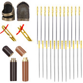 Dailylike 12 buc. Ac orb cu gaura laterală a acului pentru bătrâni, ace de broderie pentru cusut de uz casnic, din oțel inoxidabil