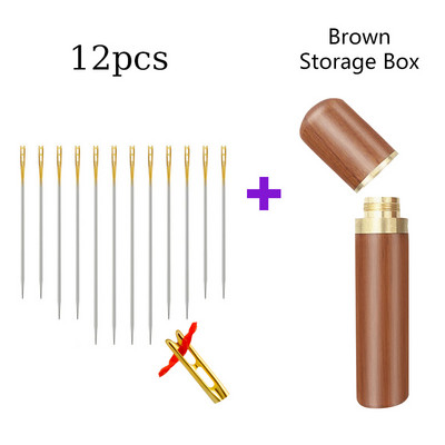 Dailylike 12 buc. Ac orb cu gaura laterală a acului pentru bătrâni, ace de broderie pentru cusut de uz casnic, din oțel inoxidabil