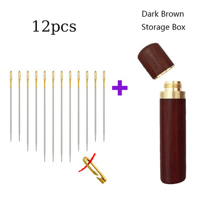 Dailylike 12 buc. Ac orb cu gaura laterală a acului pentru bătrâni, ace de broderie pentru cusut de uz casnic, din oțel inoxidabil