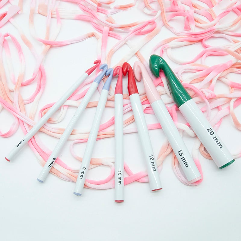 6/7 tk Mitmes suuruses Plastikust heegelnõel Heegelnõel Kudumisvardad Paks villane koe lõng Käsitöö kudumistööriist DIY käsitöö