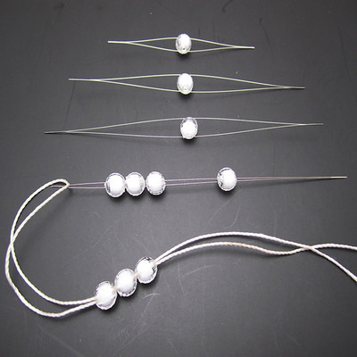 Uus Open the Bead Needle DIY pärlimisnõelad Tarvikud helmeste valmistamiseks Käsitsi valmistatud nööpnõelad Ehted Aksessuaarid Tööriistad Pärlimisnõelad