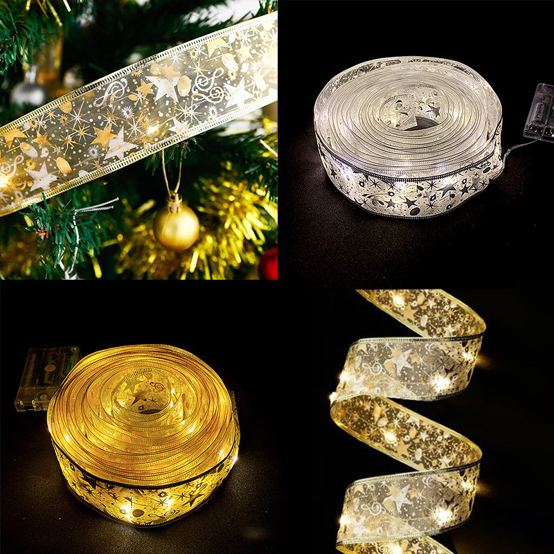 Panglică cu zâne cu LED Decorație de Crăciun Ornament pentru pom de Crăciun Arce Lumini Snur Navidad Natal Decor Home Anul Nou 2023