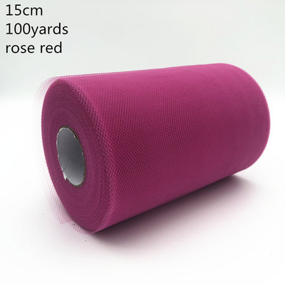 Tülli rullpool 100 jardi 15 cm organza rull tüllkangast Tutu seelik Tüdruk Beebi dušš Pulmakaunistus Sünnipäevakaunistus.