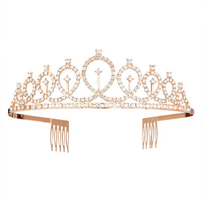 Bling Rhinestone Crystal Crown Tiara Birthday Anniversary Decorn Happy 18 21 30 40 50th Birthday Satin Sash Party Supplies