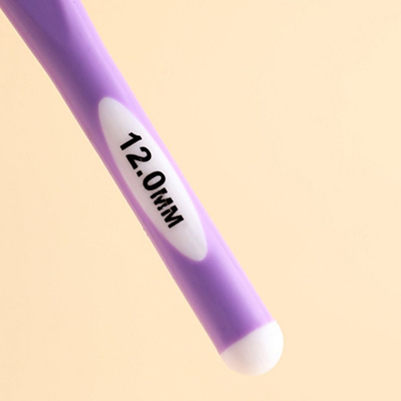 Set de 4 bucăți de croșete mari Croșete ergonomice anti-alunecare pentru începători Croșetă Ace de croșetat din plastic extra lungi