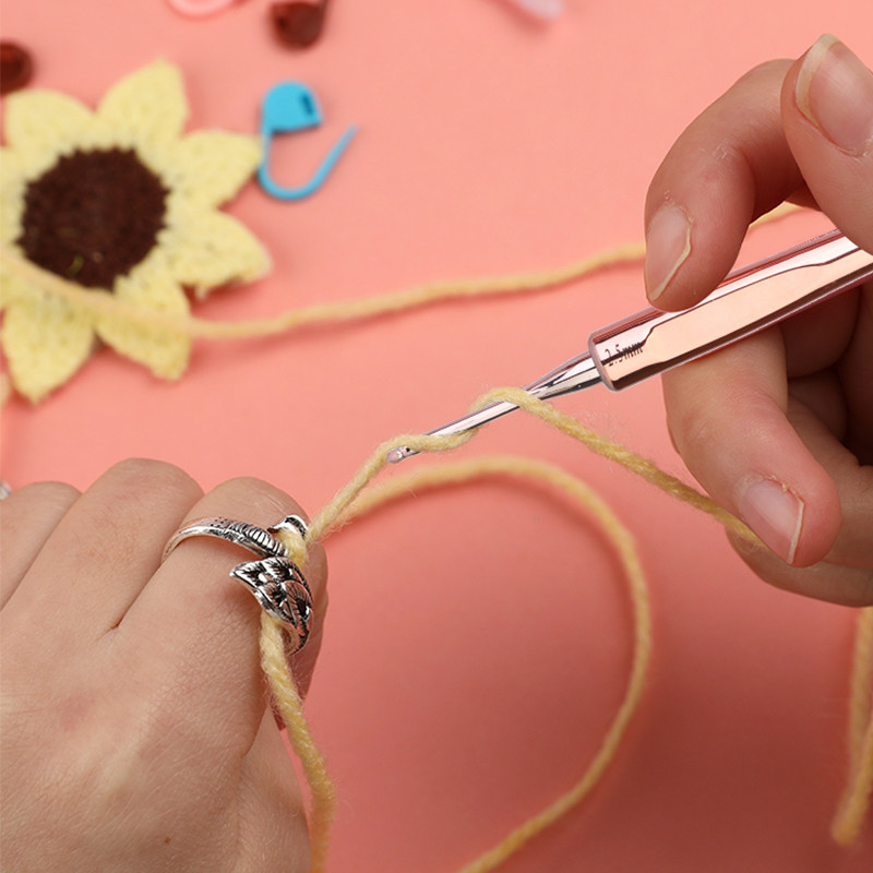 Hot Sale Πλεκτά βελονάκια Χρυσή αλεπού μοτίβο βελόνες πλεξίματος κιτ ύφανσης χειροτεχνία πουλόβερ πλέξιμο εργαλεία ύφανσης κιτ δαχτυλίδι βρόχος πλεξίματος