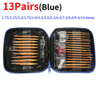 10/13 perechi de ace de tricotat circulare din aluminiu Set de inele pentru schimbarea capului ace de tricotat DIY instrumente de tricotat Accesorii de cusut