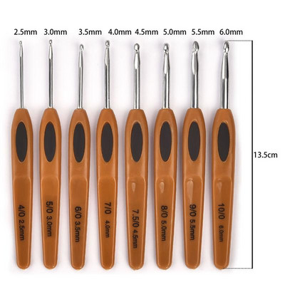 8/9tk värviline keraamiline käepide alumiiniumoksiidist heegelnõelad kudumisvardade komplekt Õmblusheegelnõelad kudumise õmblusnõelte jaoks Käsitsi valmistatud tööriist