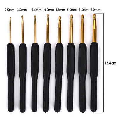 8/9tk värviline keraamiline käepide alumiiniumoksiidist heegelnõelad kudumisvardade komplekt Õmblusheegelnõelad kudumise õmblusnõelte jaoks Käsitsi valmistatud tööriist