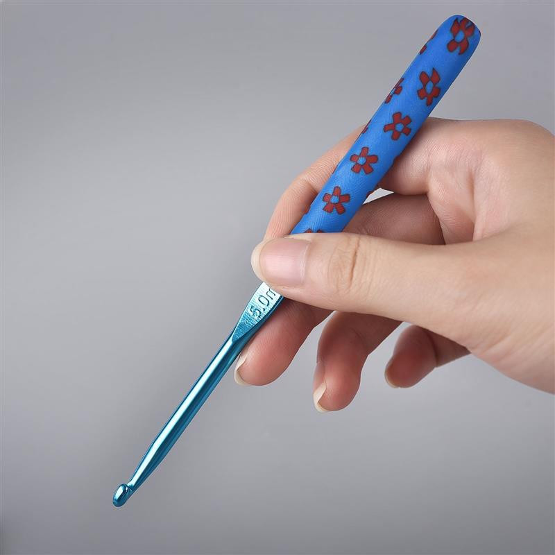 8/9tk värviline keraamiline käepide alumiiniumoksiidist heegelnõelad kudumisvardade komplekt Õmblusheegelnõelad kudumise õmblusnõelte jaoks Käsitsi valmistatud tööriist