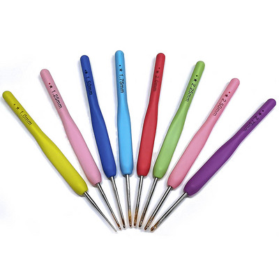 8/45 τεμ. Πλεκτομηχανές, Εργονομικοί βελονάκια ,Εξαιρετικά μακριές βελόνες για πλέξιμο και βελονάκι για αρχάριους, άνετο