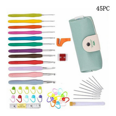8/45 τεμ. Πλεκτομηχανές, Εργονομικοί βελονάκια ,Εξαιρετικά μακριές βελόνες για πλέξιμο και βελονάκι για αρχάριους, άνετο