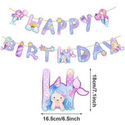 Merineitsipidu värvilise kestaga ühekordselt kasutatavad lauanõud Suvine merealune rannapidu Väike merineitsi tüdrukute 1. sünnipäevapeo sisustus