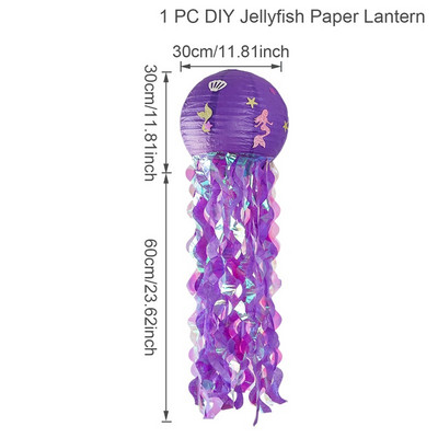 Merineitsipidu värvilise kestaga ühekordselt kasutatavad lauanõud Suvine merealune rannapidu Väike merineitsi tüdrukute 1. sünnipäevapeo sisustus