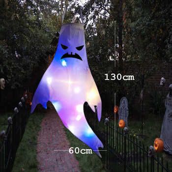 Μεγάλο/μικρό μέγεθος LED Halloween Outdoor Light Battery Power Skeleton Ghost Horror Grimace Glowing Party Props Halloween Decoration