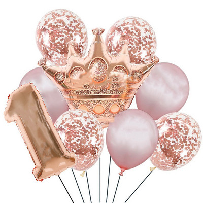 Dekoracije za rođendanske zabave od ružičastog zlata Jednokratno posuđe Papirnati tanjuri Šalice za djevojke Potrepštine za zabavu od ružičastog zlata