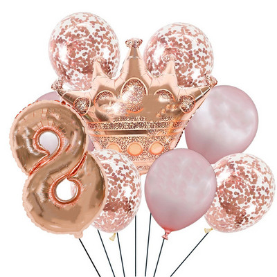 Dekoracije za rođendanske zabave od ružičastog zlata Jednokratno posuđe Papirnati tanjuri Šalice za djevojke Potrepštine za zabavu od ružičastog zlata