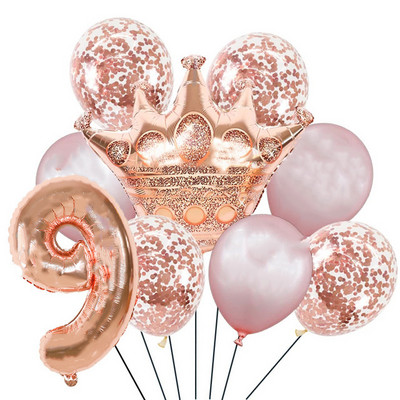 Dekoracije za rođendanske zabave od ružičastog zlata Jednokratno posuđe Papirnati tanjuri Šalice za djevojke Potrepštine za zabavu od ružičastog zlata