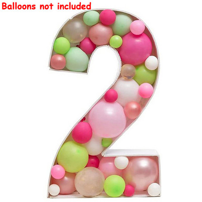 73 cm okvir s velikim brojevima, stalak, kutija za punjenje balona. DIY Baby Shower, rođendan, slovo abecede, mozaik, godišnjica, vjenčana dekoracija