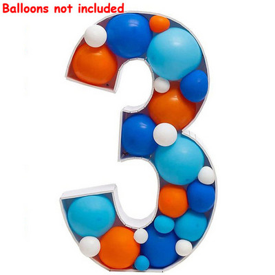 73 cm okvir s velikim brojevima, stalak, kutija za punjenje balona. DIY Baby Shower, rođendan, slovo abecede, mozaik, godišnjica, vjenčana dekoracija