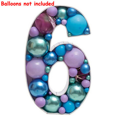 73 cm okvir s velikim brojevima, stalak, kutija za punjenje balona. DIY Baby Shower, rođendan, slovo abecede, mozaik, godišnjica, vjenčana dekoracija