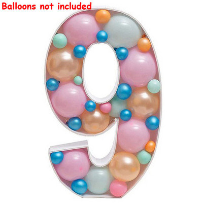 73 cm okvir s velikim brojevima, stalak, kutija za punjenje balona. DIY Baby Shower, rođendan, slovo abecede, mozaik, godišnjica, vjenčana dekoracija