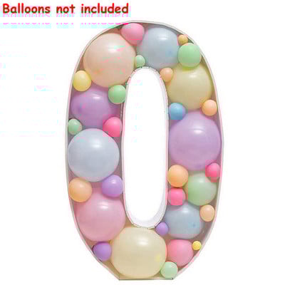 73 cm okvir s velikim brojevima, stalak, kutija za punjenje balona. DIY Baby Shower, rođendan, slovo abecede, mozaik, godišnjica, vjenčana dekoracija