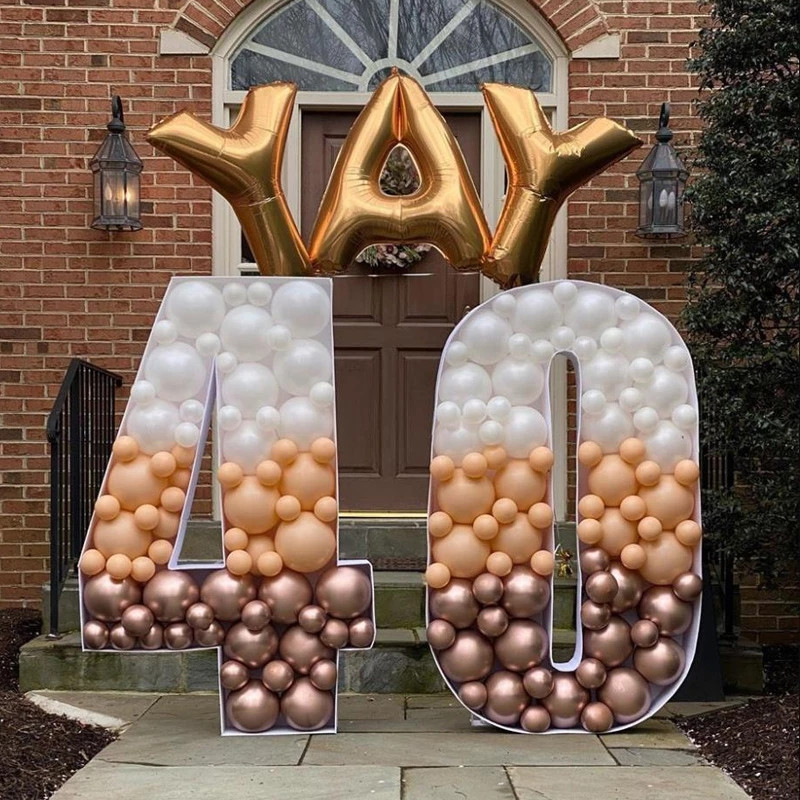 73 cm okvir s velikim brojevima, stalak, kutija za punjenje balona. DIY Baby Shower, rođendan, slovo abecede, mozaik, godišnjica, vjenčana dekoracija