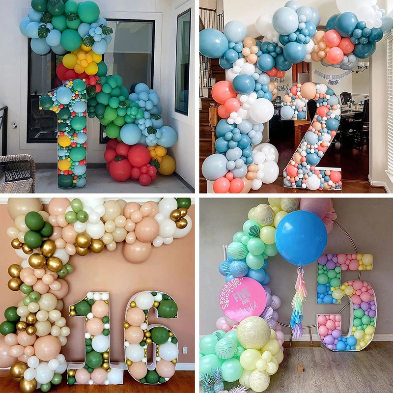 73 cm okvir s velikim brojevima, stalak, kutija za punjenje balona. DIY Baby Shower, rođendan, slovo abecede, mozaik, godišnjica, vjenčana dekoracija