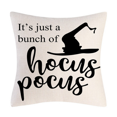 2022. Nova lanena noć vještica jesen jastučnica 18 inča trik ili poslastica seoska kuća mačka vještica kućne bacanje jastučnica za uređenje kauča